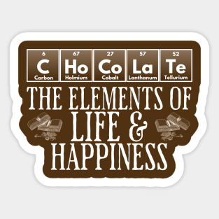 Chocolate Periodic Table of Elements design Sticker